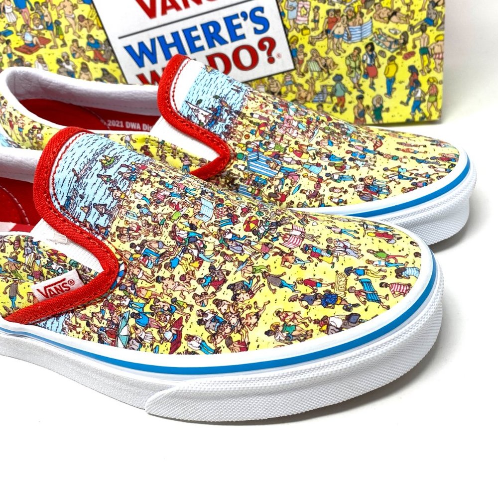 VANS Sneakers Men’s Size VN0A33TB3WO Classic Slip On Where's Waldo? Multi Canvas - Picture 7 of 12